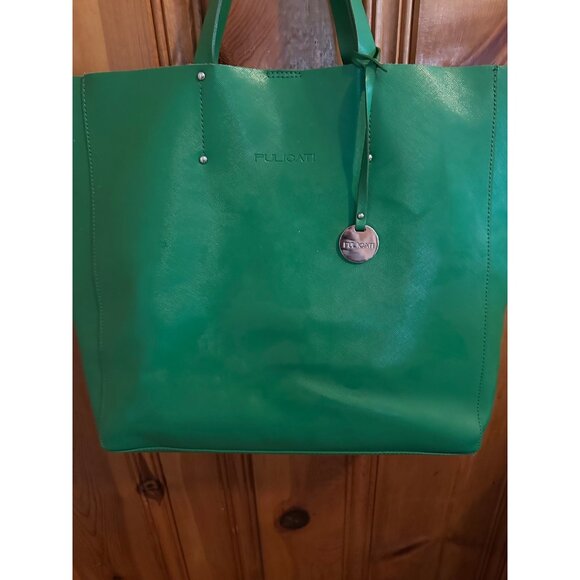 Pulicati Leather Tote green bag - Picture 15 of 15